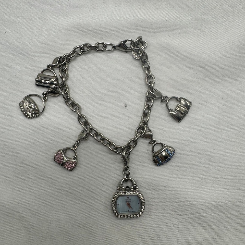 Citizens Eco Drive purse charm bracelet watch